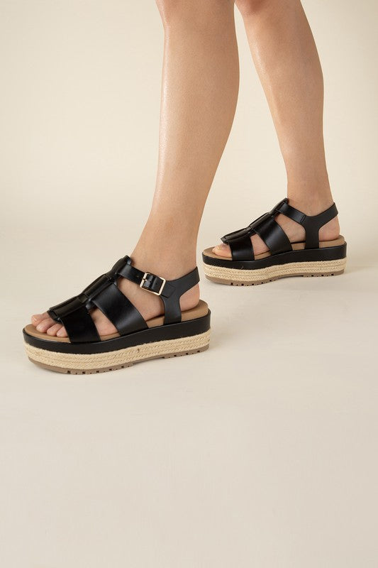 MCLEAN-S ESPADRILLE GLADIATOR SANDALS