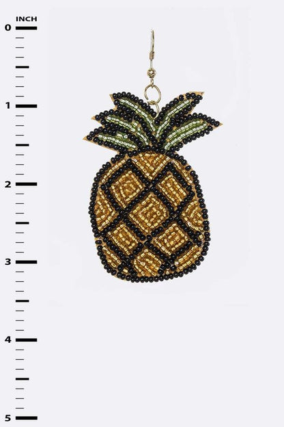 Beaded Pineapple Earrings