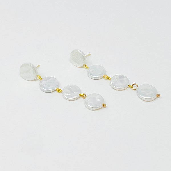 In Napoli Shell Pearl Drop Earrings